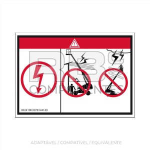 ADESIVO ADAPTAVEL PERIGO ELECTROCUÇÃO HL TELECOPICO