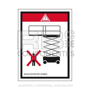 ADESIVO PERIGO NÃO ESTACIONE HL COMP 10/12 DX