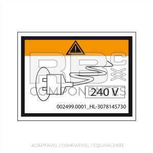 ADESIVO LOCALIZAÇÃO TOMA HL 240V PARA C/8/8W