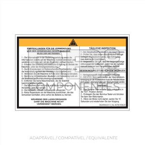 ADESIVO MANUAL DE USO  ALEMAN 210x140mm