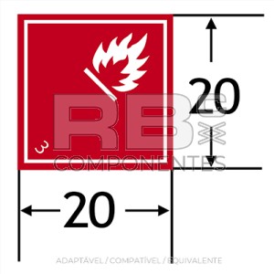 ADESIVO PERIGO LÍQUIDO INFLAMÁVEL 200X200M