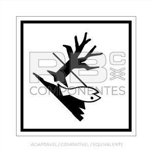 ADESIVO PERIGOS DE PERIGO-MATERIAIS PARA O MEIO AMBIENTE 200*200