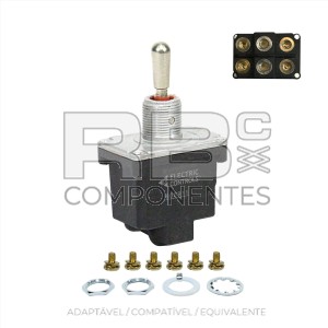 SWITCHES 3 POSIÇÕES DE RETORNO CENTRAL (6F) PARAFUSOS
