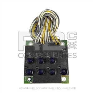 PLACA DE 7 BOTÕES E 8 LED (RESINA)