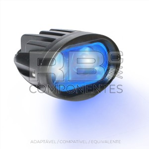 FAROL SEGURANÇA AZUL LED 2x5W- IP67 - 10V-80V