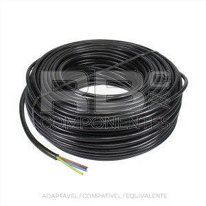 MANGUEIRA DE TRES VIAS X 1.5MM DE SECCION PRETO