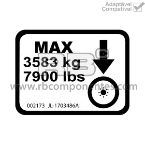 ADESIVO INFORMATIVO  MAX PESO  3583KG