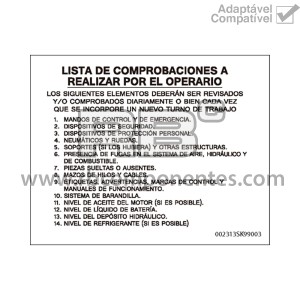 ADESIVO DE INSTRUÇÕES CHECKLIST