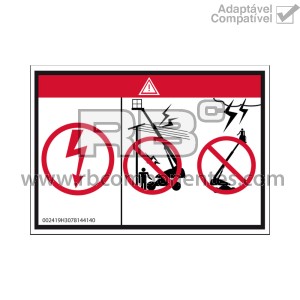 ADESIVO ADAPTAVEL PERIGO ELECTROCUÇÃO HL TELECOPICO