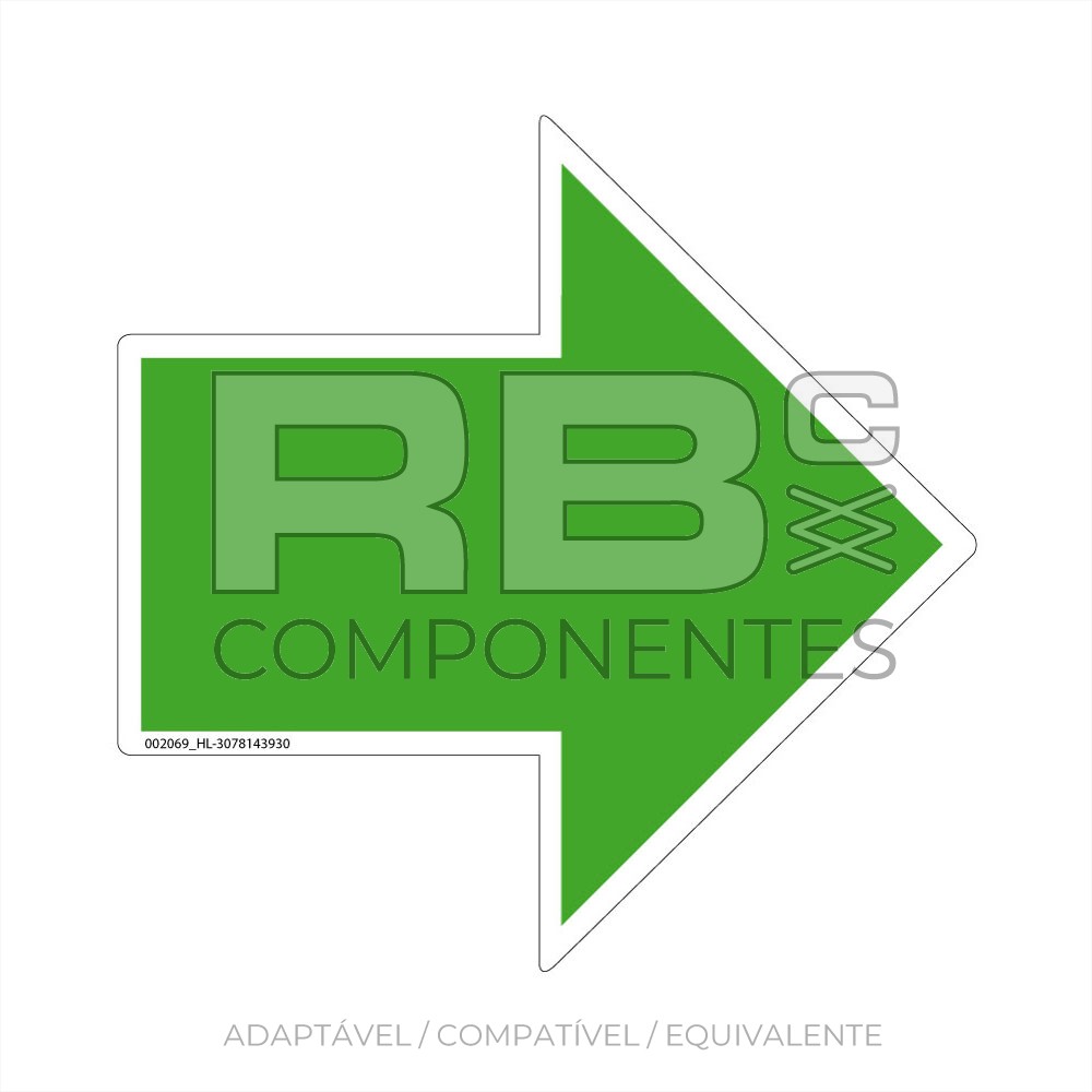 ADESIVO  SENTIDO TRAÇÃO SETA VERDE BIG