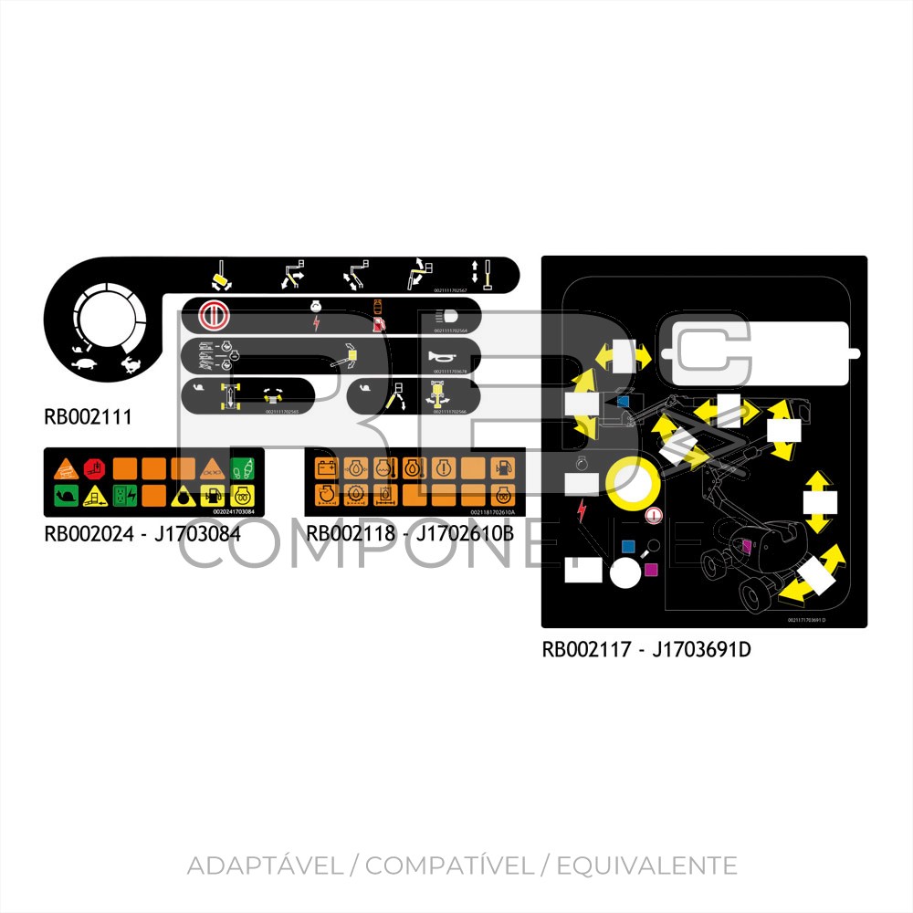 KIT  DE ADESIVOS PARA 450 AJ SERIE I