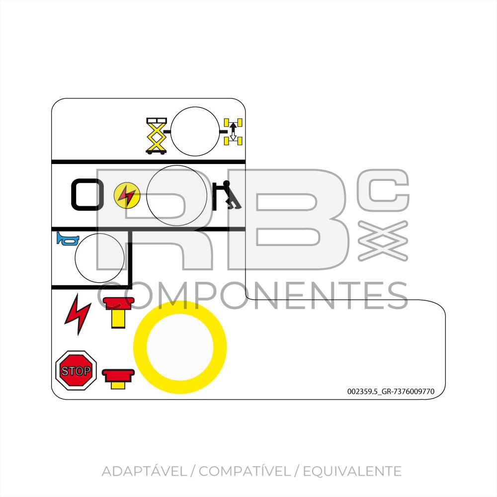 ADESIVO FUNCAO CUAD SUP PAINEL INDICADOR GRV-SM2632E