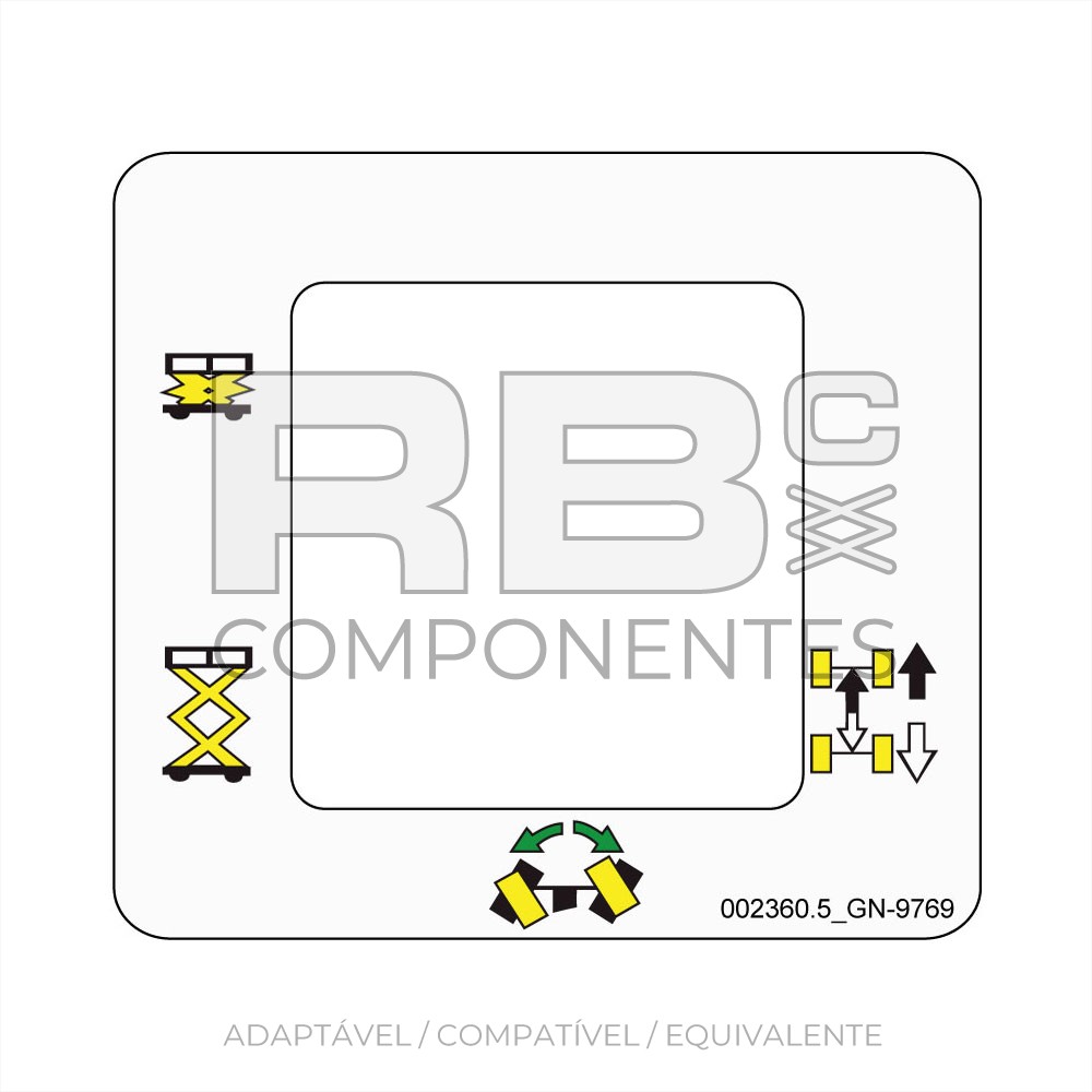 ADESIVO FUNCAO CUAD SUP PAINEL JOYSTICK GRV-SM3884XT