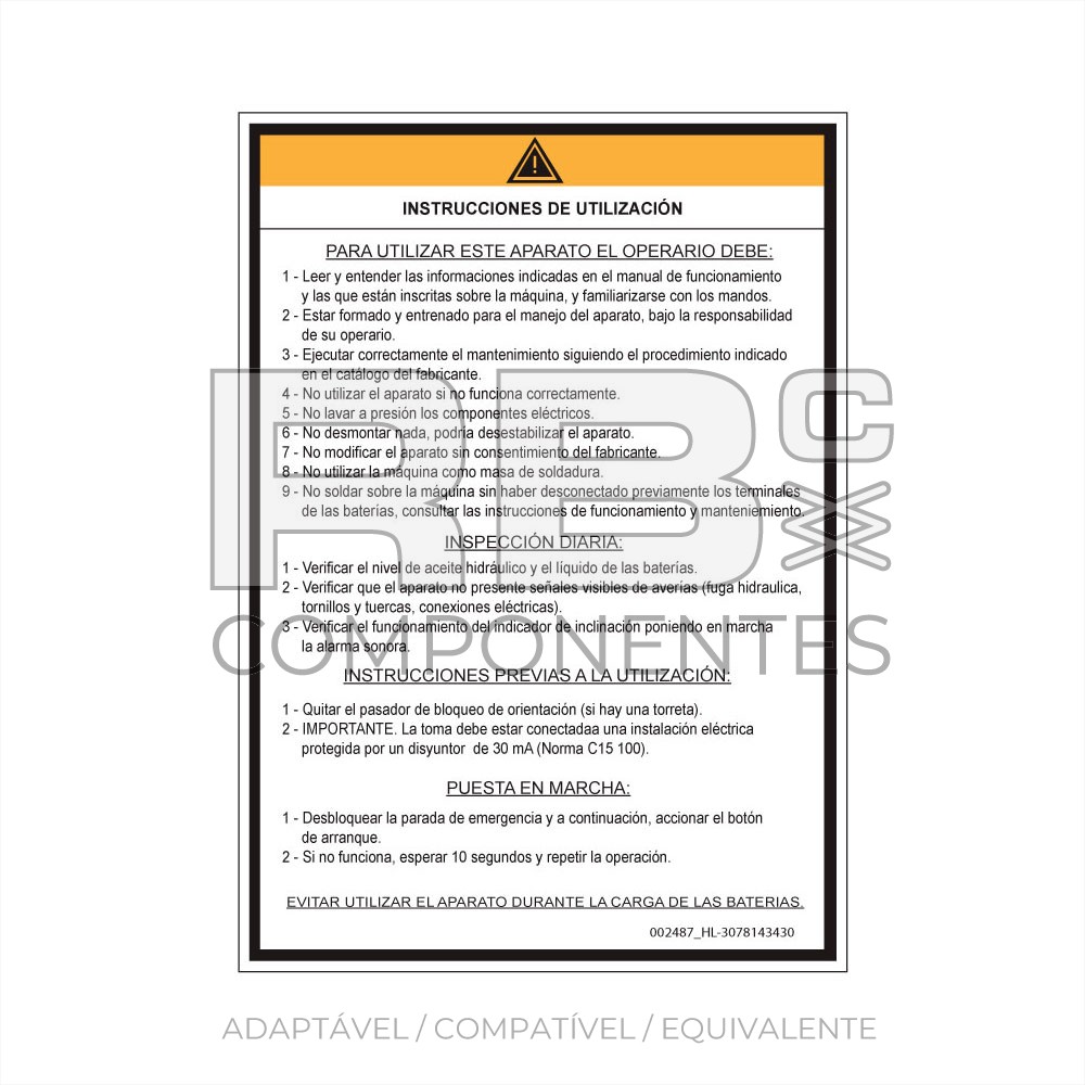 ADESIVO ADAPTAVEL REF HL  3078143430