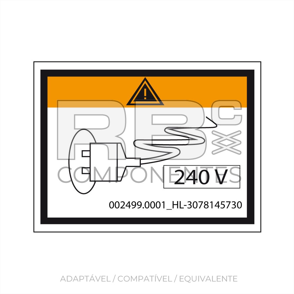 ADESIVO LOCALIZAÇÃO TOMA HL 240V PARA C/8/8W