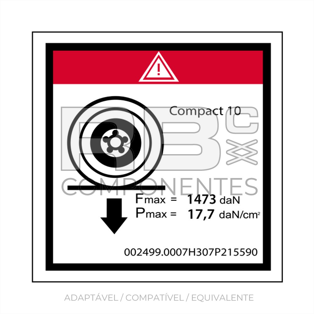 ADESIVO CARGA MAX EM UMA RODA  100X100MM