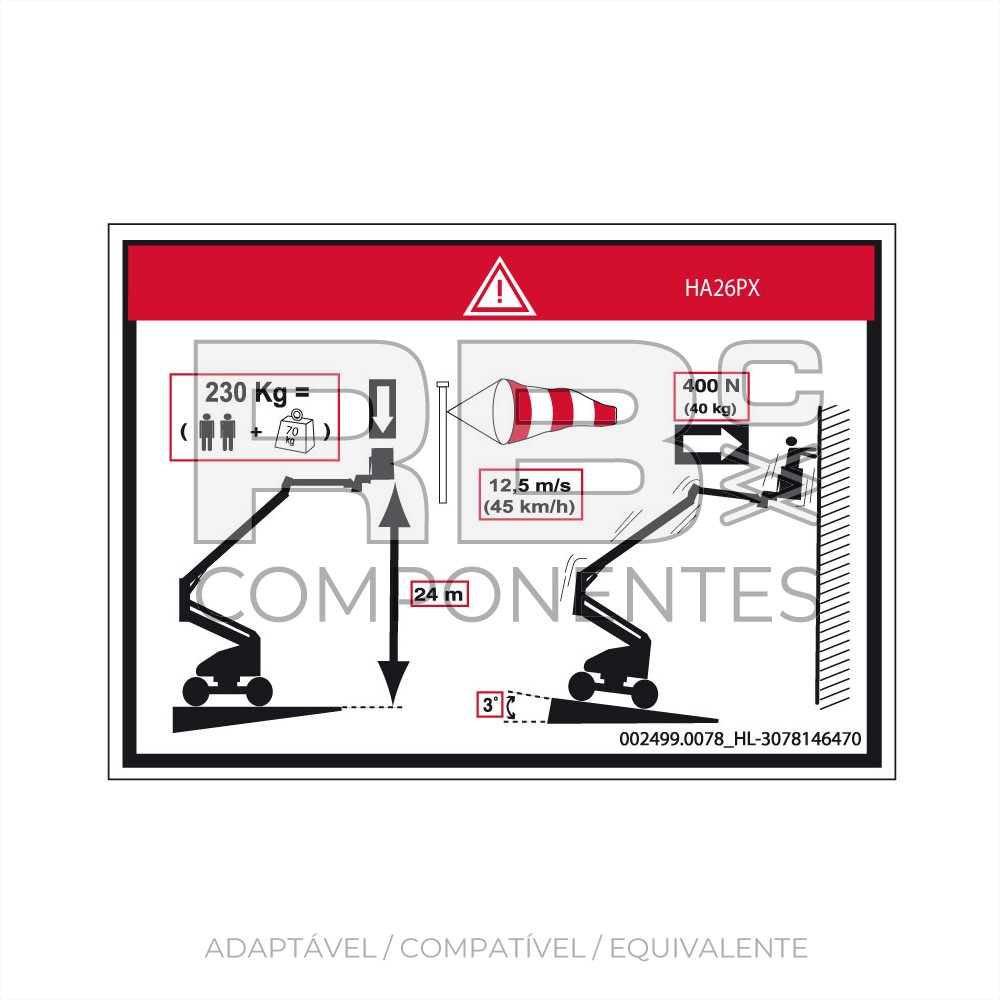 ALTURA DO PISO + CARGA HA26 PX