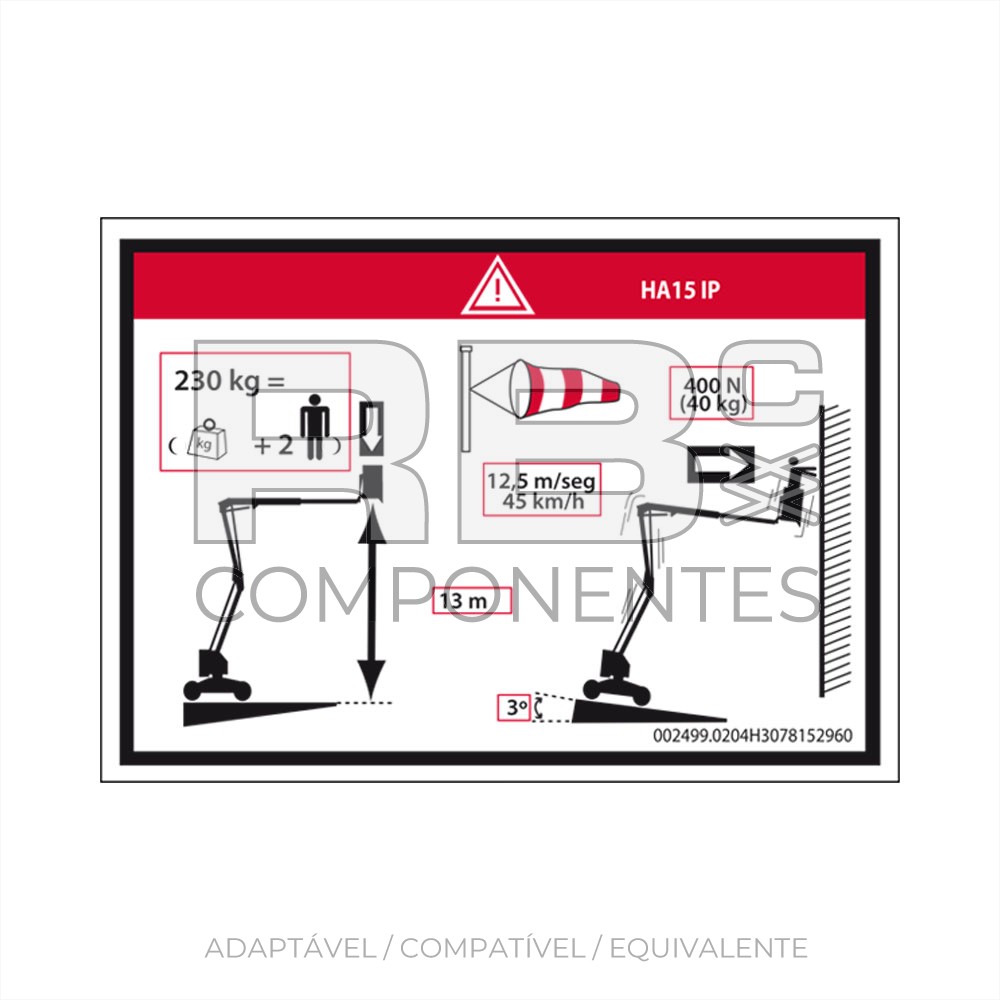 ADESIVO ALTURA DO PISO + CARGA 15 IP