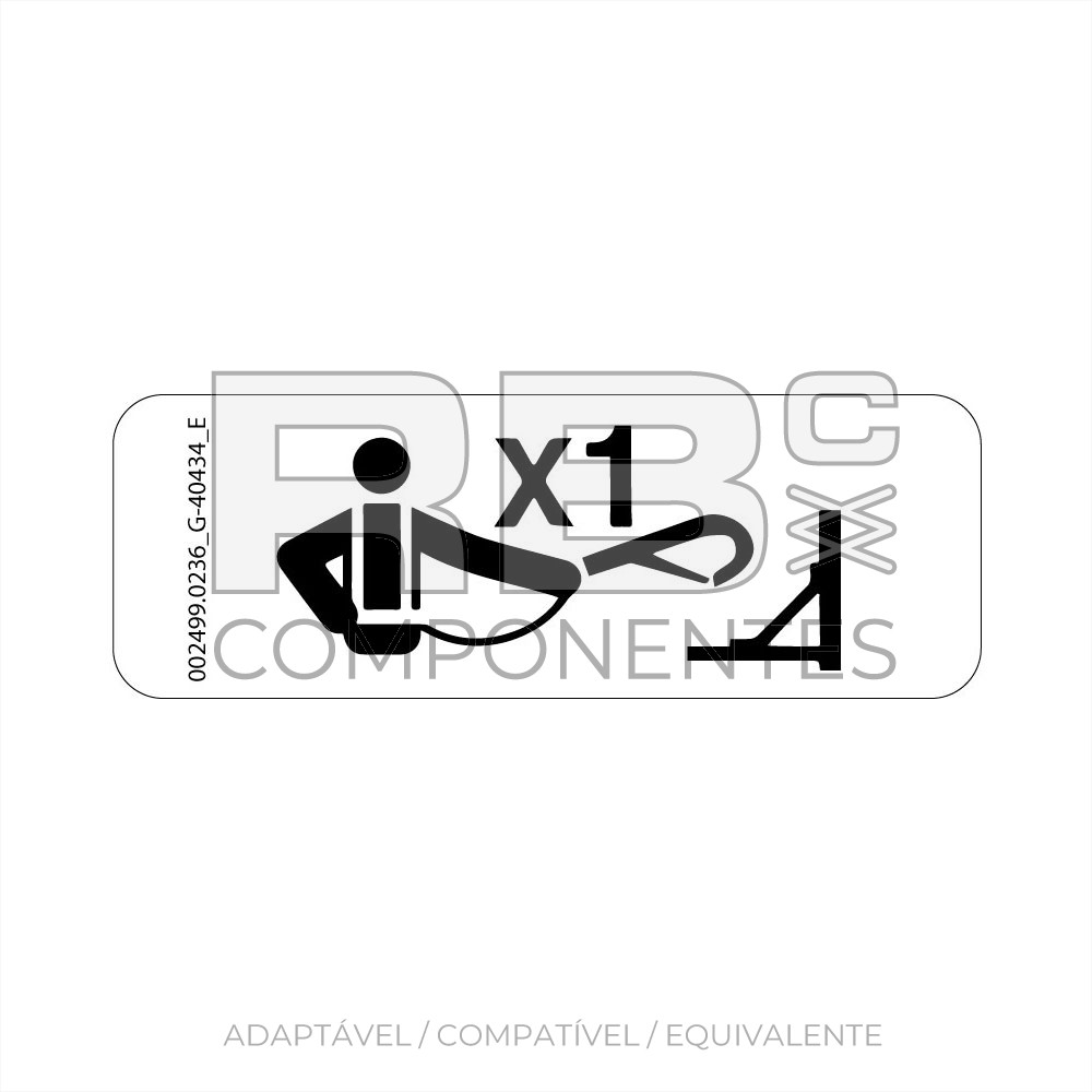 ADESIVO ARNÊS DE SEGURANÇA  81x33mm