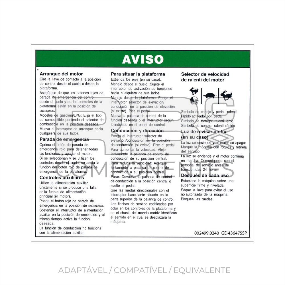 ADESIVO COMPATÍVEL REF GE-436475SP_C