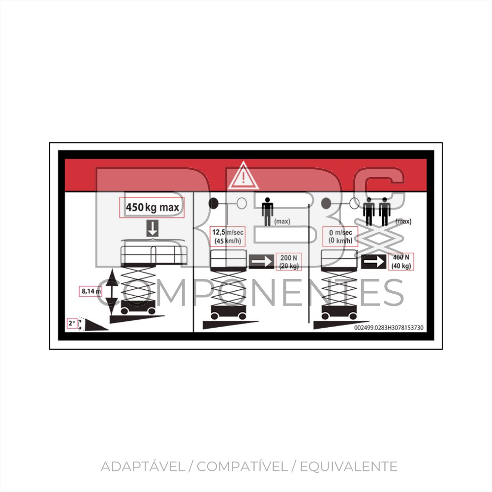 ADESIVO ALTURA DO PISO + CARGA COMP 10 ELEC