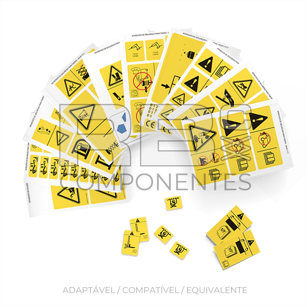 KIT DE ADESIVOS DE SEGURANÇA ADAPTÁVEIS/COMPATÍVEI