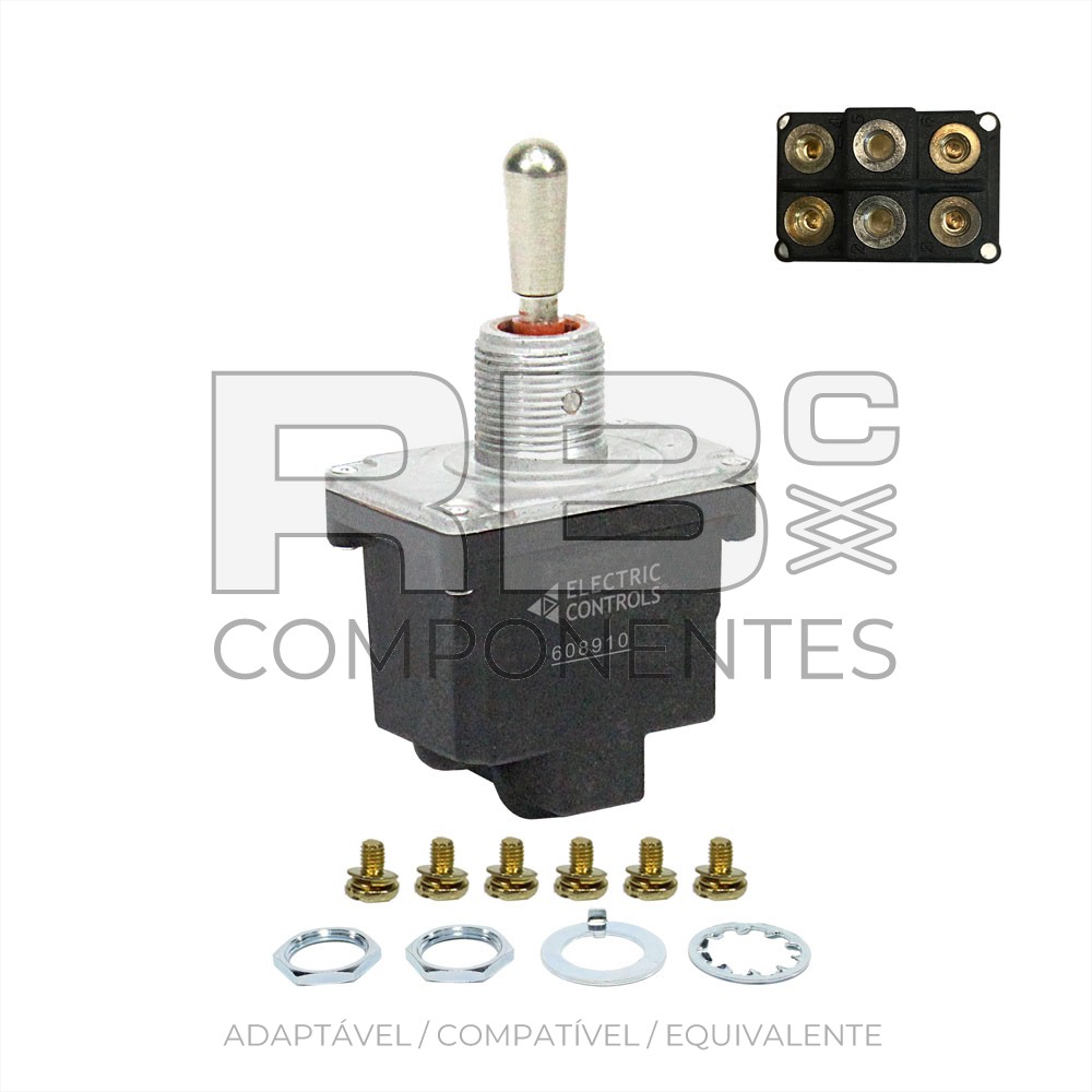 SWITCHES 3 POSIÇÕES FIXAS (6F) PARAFUSOS