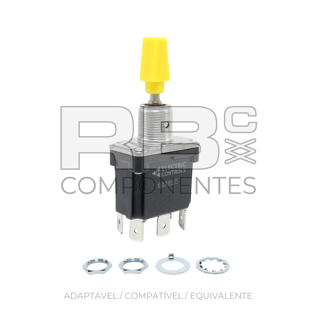 SWITCHES 3 POSIÇÕES FIXAS (6F) LEVA AMARELOO