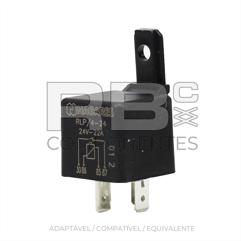 RELE TIPO AUTOMOVILE 24 V 4 PATILLAS