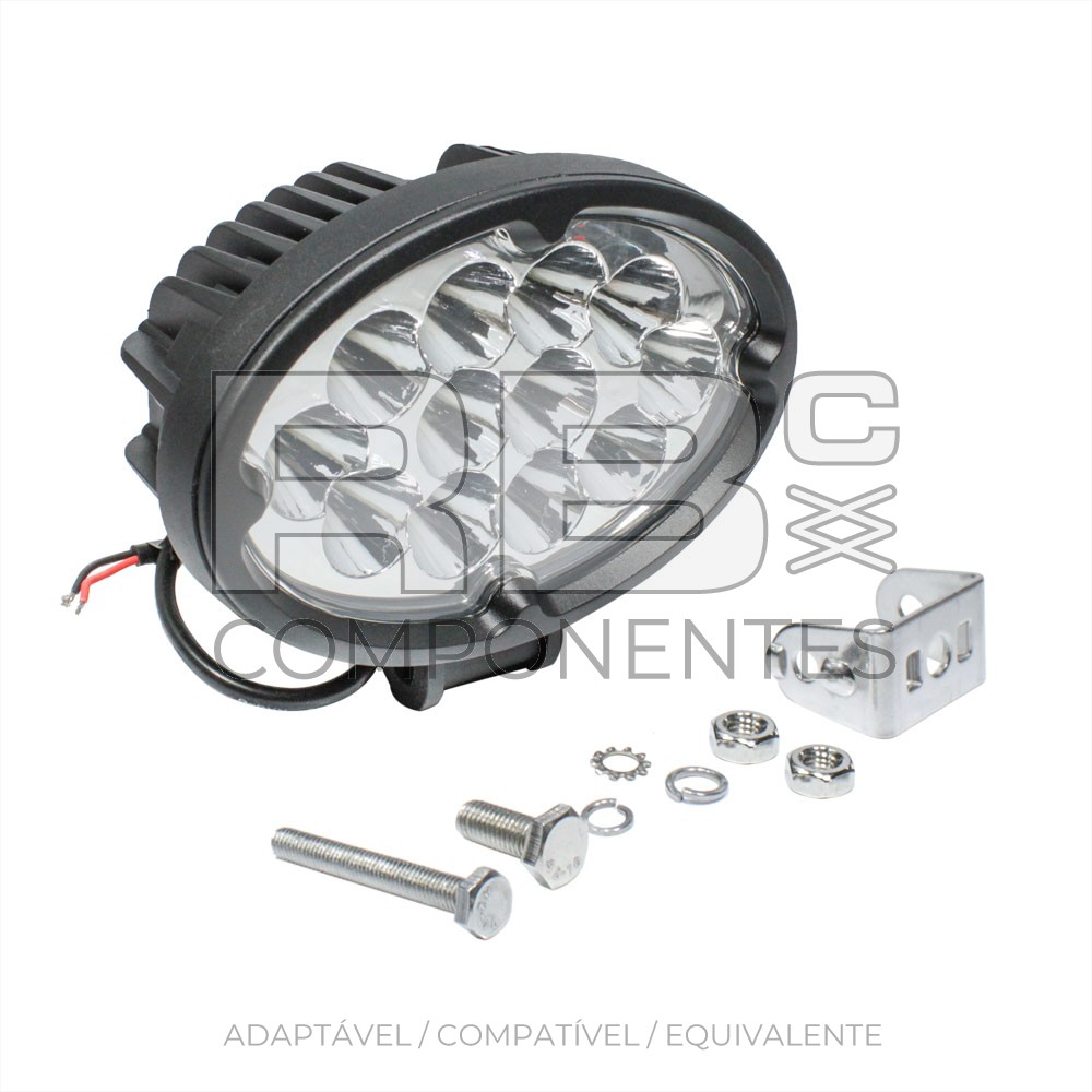FAROL OVAL  12 LED TRANSPARENTE-36W 9V-32V