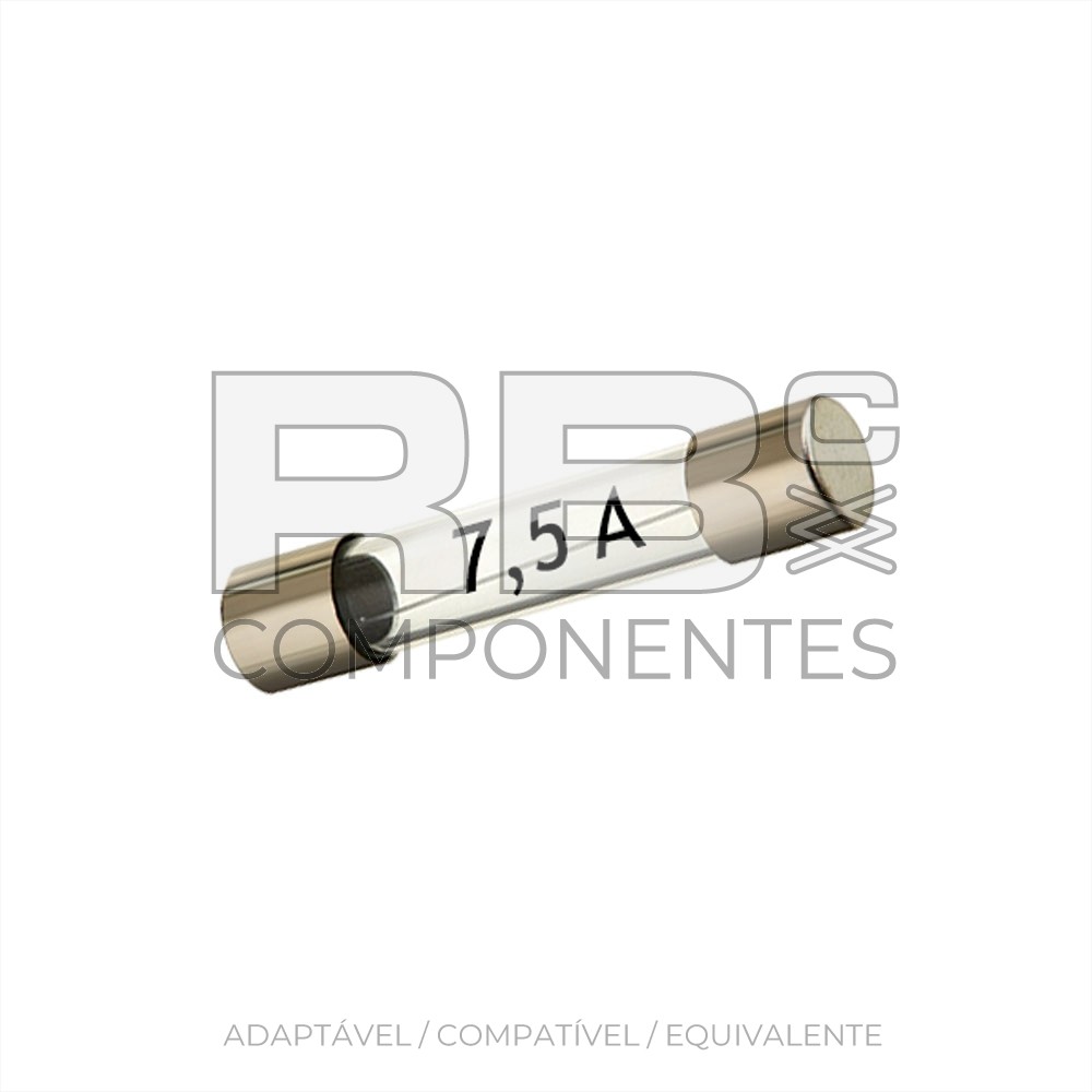 FUSIVEL DE VIDRO 4 AMP 7,5MM