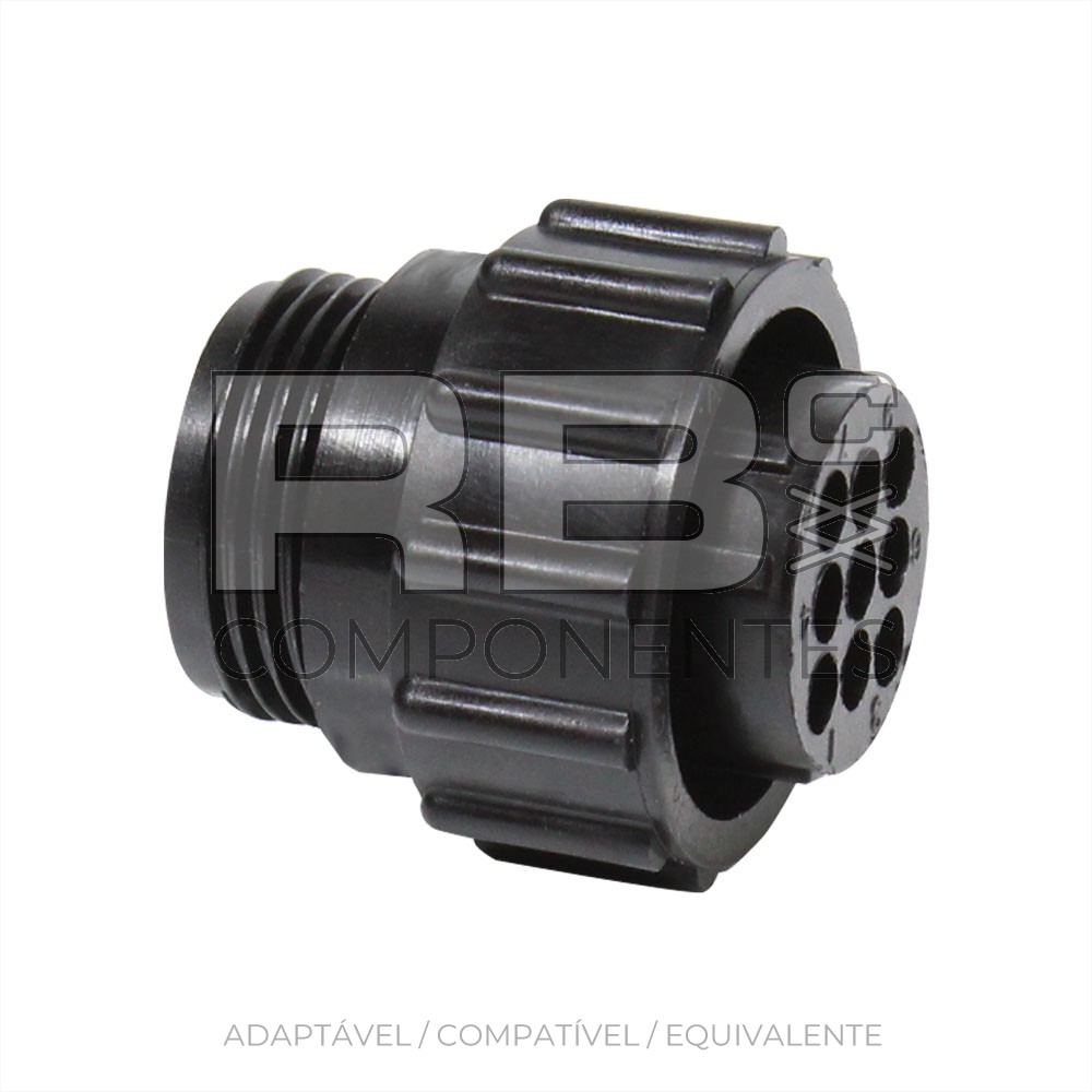 CONECTOR PLAST FEMENINO MANGUEIRA 9 V–AS PARA COMPACT
