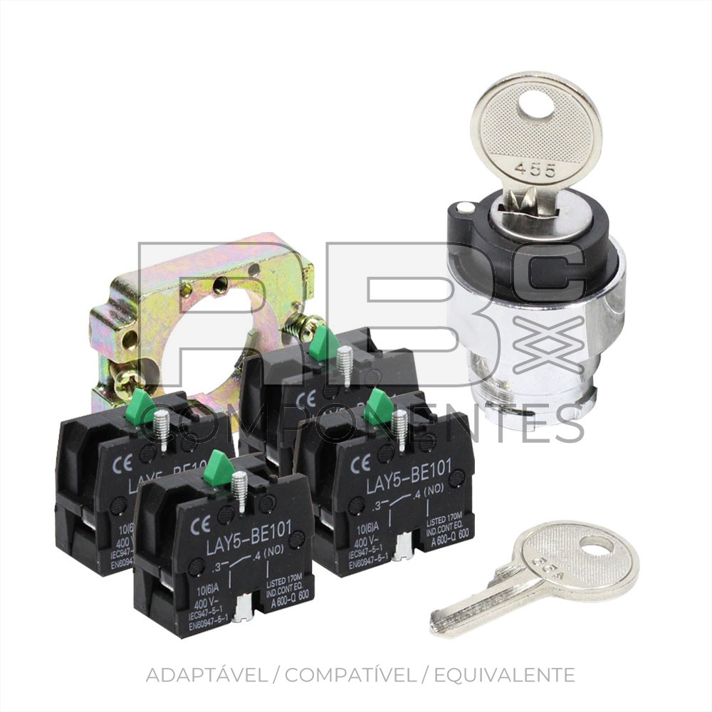 SEL CHAVE DE TRES POS + SOPORTE +4 CÂMARAS NO