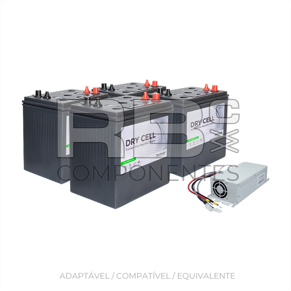 KIT BATERIAS 4X RB052006.DIS + CARREGA RB001003.V4