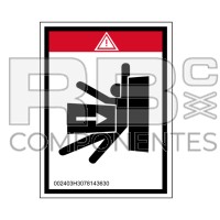 ADESIVO PERIGO ESMAGAMENTO DO CORPO PARA HL
