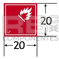 ADESIVO PERIGO LÍQUIDO INFLAMÁVEL 200X200M