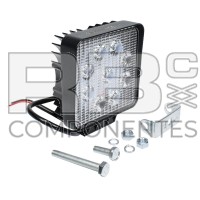 FAROL QUADRADO 9 LED-27W 10V-80V