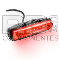 INDICADOR LADO BRILHANTE VERMELHO 6x3W LED 10-80V