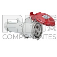 PLUG H/TRÊS FASES 3+T 16 AMP VERMELHO