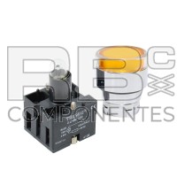 PUSHBUTTON  ILUMINADO AMBAR 230V CON RESISTÊNCIA 
