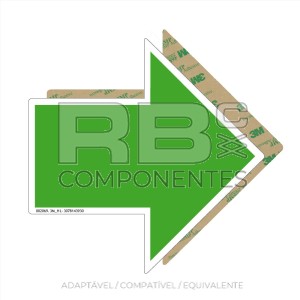ADESIVO  SENTIDO TRAÇÃO SETA VERDE BIG 3M