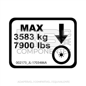 ADESIVO INFORMATIVO  MAX PESO  3583KG
