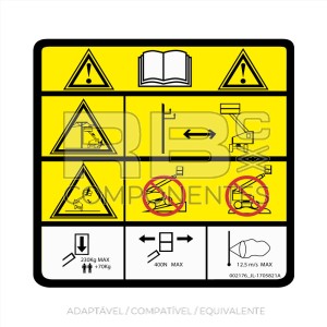 ADESIVOS  DE ATENÇÃO JL 30X30 BAJO QUADRO DE MAND
