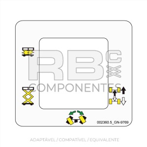ADESIVO FUNCAO CUAD SUP PAINEL JOYSTICK GRV-SM3884XT