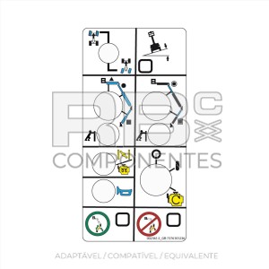 ADESIVO FUNCAO CUAD SUP PAINEL INDICADOR GRV-A125J