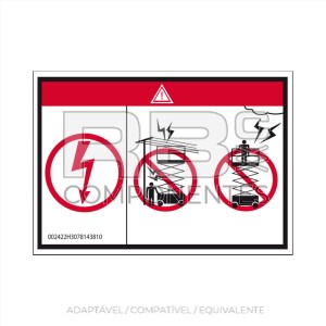 ADESIVO PERIGO DE  ELECTROCUÇÃO HL TESOURAS