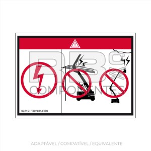 ADESIVO PERIGO DE ELETROCUIÇÃO HL ARTICULADO