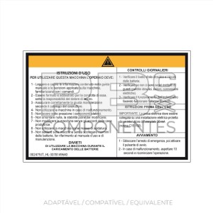 ADESIVO INDICAÇÕES DE USO ITALIANO