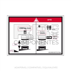 ADESIVO ALTURA DO SOLO Y CARGA TESOURAS ELEC.