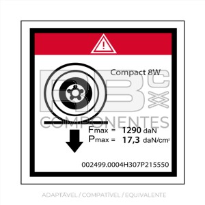 ADESIVO CARGA MAX EM UMA RODA  100X100MM